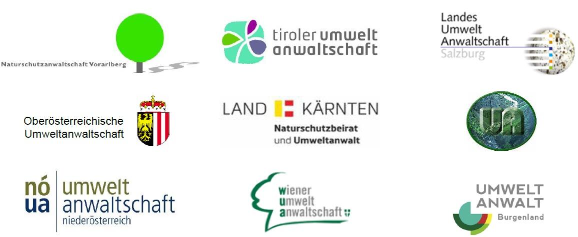 Logos aller österreichischen Umweltanwaltschaften